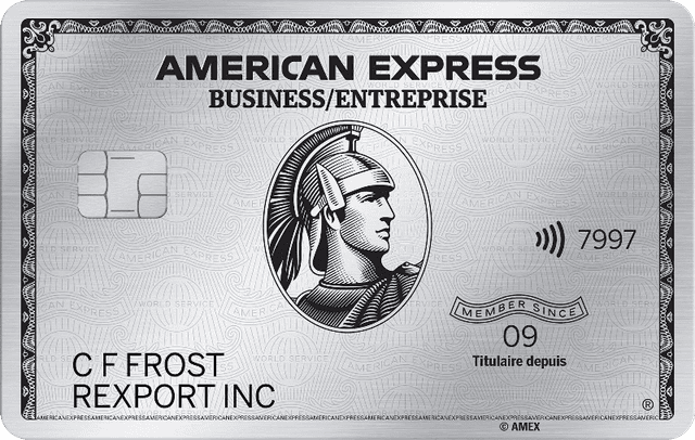 Carte de Platine entrepriseᴹᴰ d’American Express