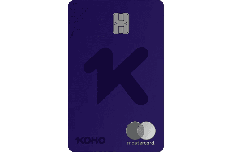 Carte Mastercardᴹᴰ prépayée KOHO Complet