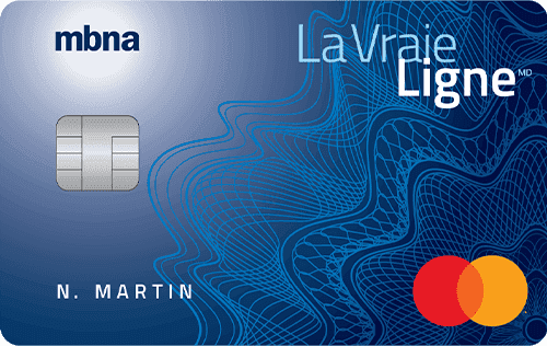 Carte de crédit Mastercardᴹᴰ La Vraie Ligneᴹᴰ MBNA