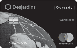 Carte Desjardins Odysséeᴹᴰ World Eliteᴹᴰ Mastercard