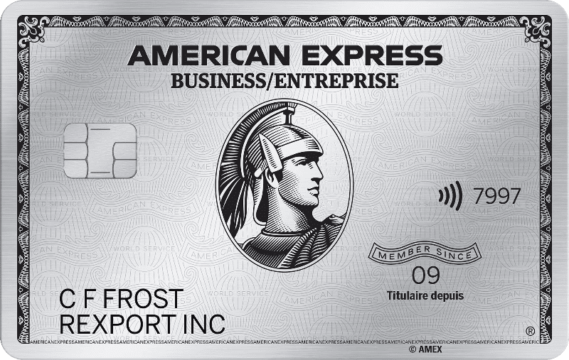 Carte de Platine entrepriseᴹᴰ d’American Express